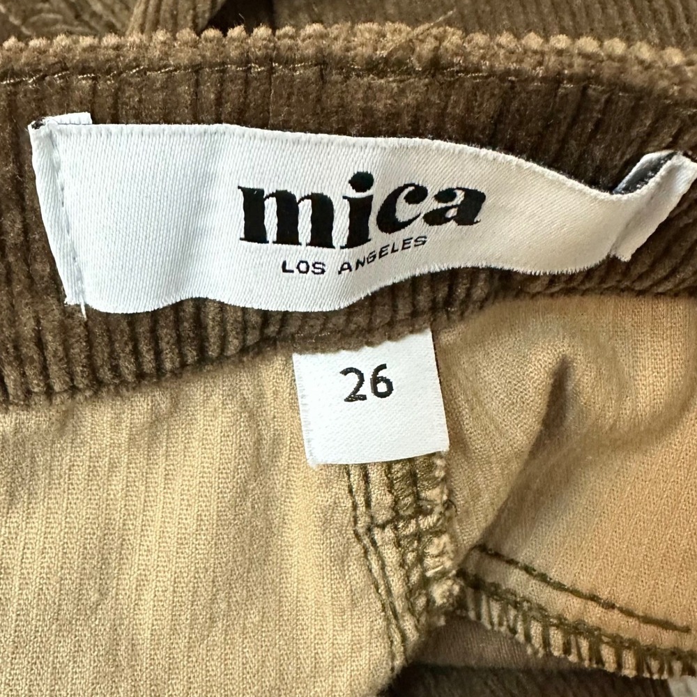 Mica Denim Brown Patchwork Corduroy Flare Pants High Rise Size 26 MDP-F668 - Picture 6 of 8